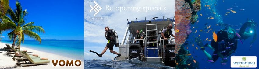 Re-opening Scuba diving deals Fiji post Tropical Cyclone Winston Diveplanit Banner
