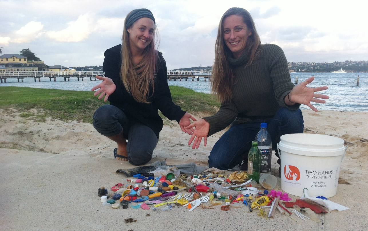 Two Hands Project's co-founder Silke Stuckenbrock with volunteer Alice Forrest.