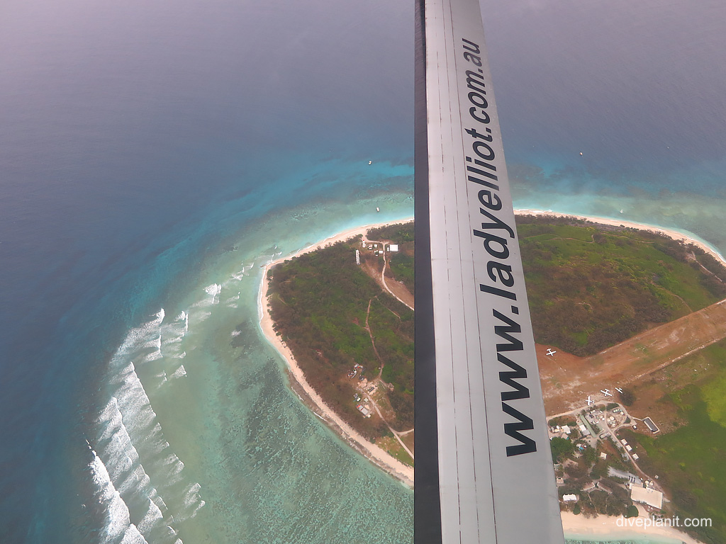 View from Seair flight over Lady Elliot Island