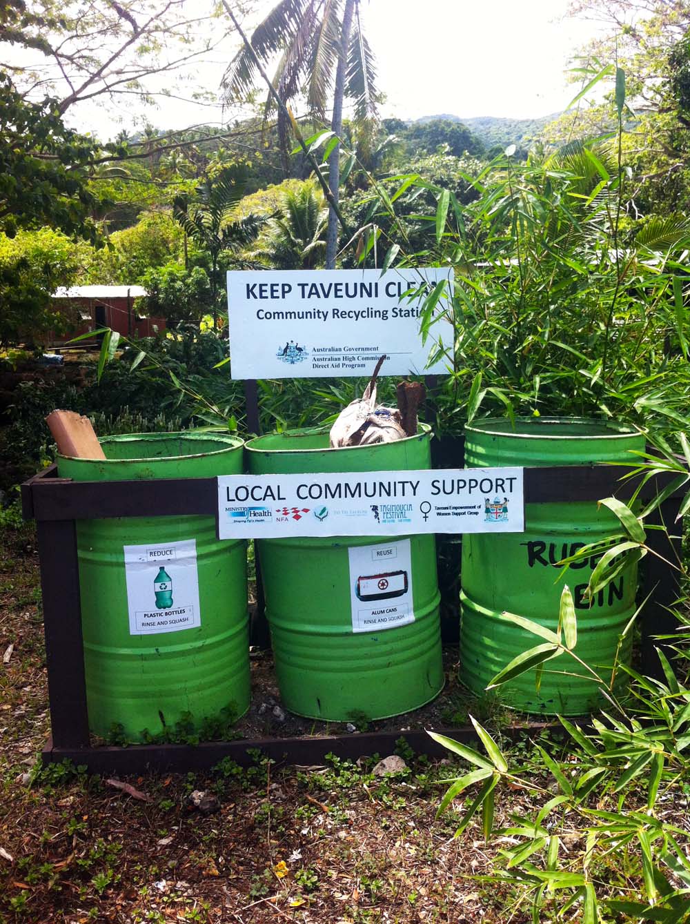 Recycling Bins introduced to Taveuni schools as part of Fast Track Fiji