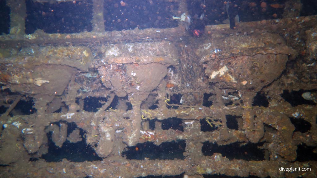 The sinks diving SS President Coolidge wreck at Espiritu Santo diving Vanuatu by Diveplanit