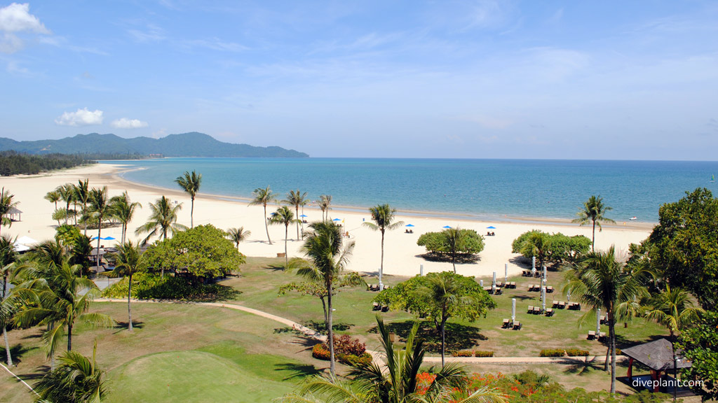 View of the Rasa Ria Resort beachfront diving Sabah Kota Kinabalu Malaysia by Diveplanit