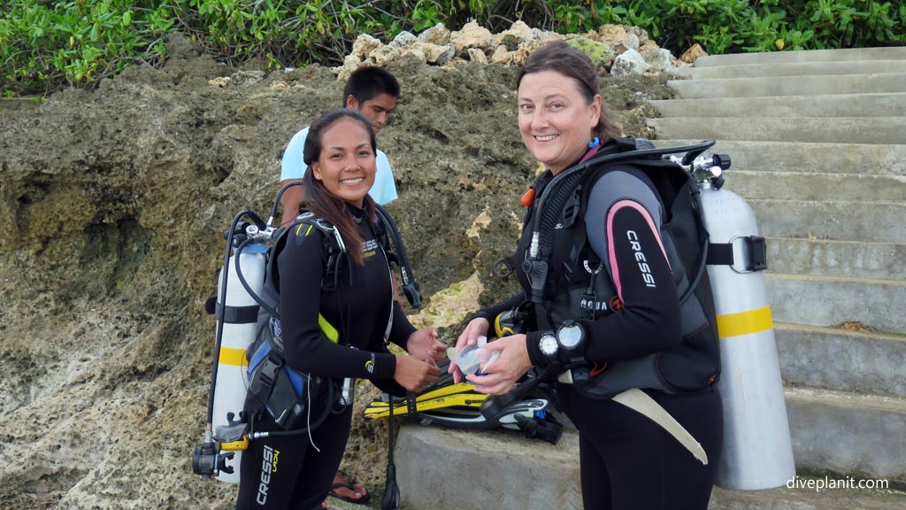 Ailyn our dive guide at Magic Oceans House Reef diving Anda Bohol in the Philippines by Diveplanit