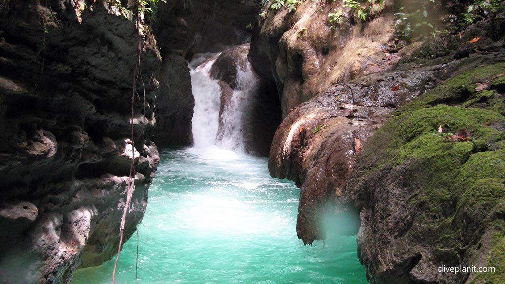 Kawasan Falls at the countryside diving Cebu in the Philippines by Diveplanit