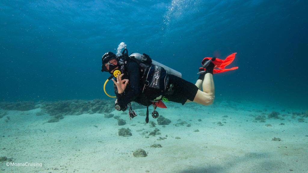 No fining required diving Golden Passage at Komodo National Park Indonesia Credit Moana