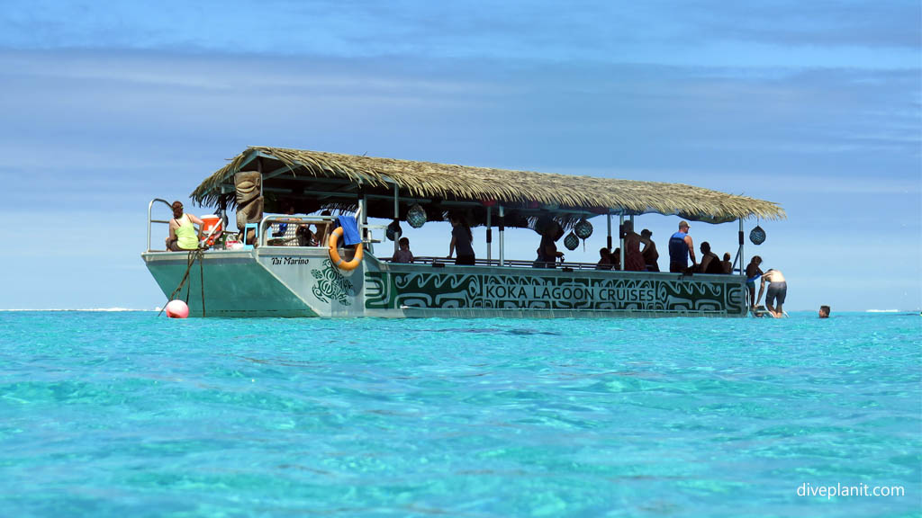 The Koka Lagoon Cruises boat diving Rarotonga at Muri Lagoon in the Cook Islands by Diveplanit