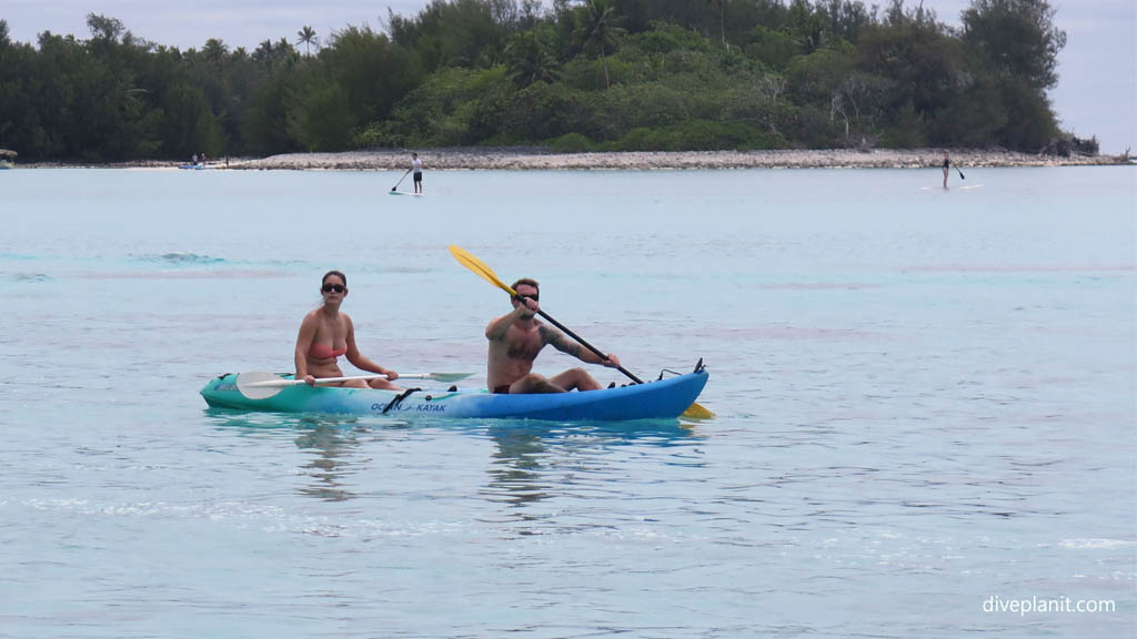 Kayaking diving Rarotonga at Muri Lagoon in the Cook Islands by Diveplanit