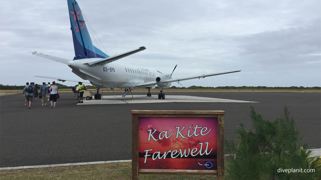 Modern fleet of aircraft at Aitutaki Airport Aitutaki Cook Islands by Diveplanit