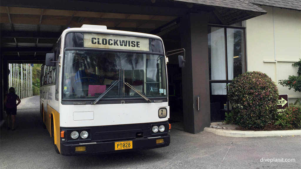 The bus at Aound Rarotonga Rarotonga Cook Islands by Diveplanit