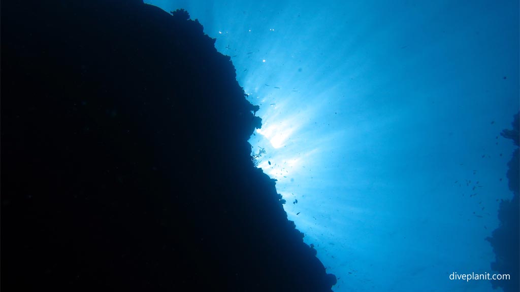 Lightshow at the reef edge at Two Bommies diving Vomo at Two Bommies in the Fiji Islands by Diveplanit