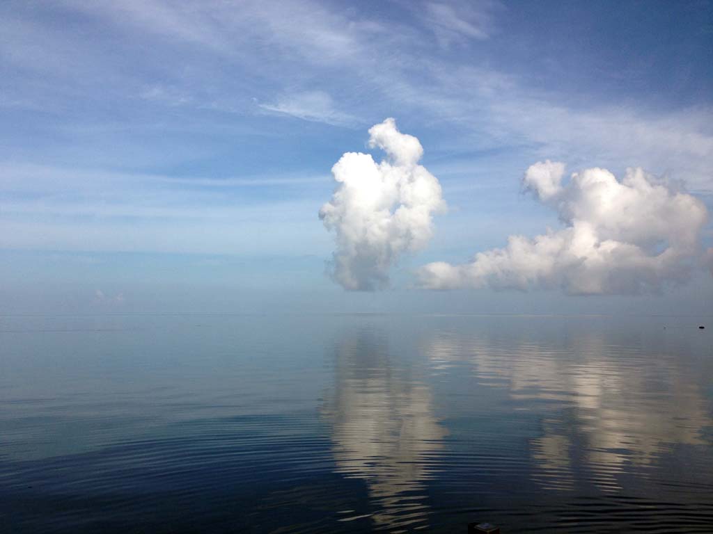 view from reefworld clouds reflecting