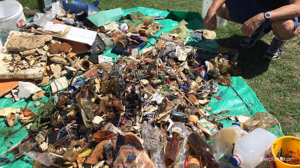 Pile of plastic pollution found in Curl Curl Lagoon on its way to the ocean