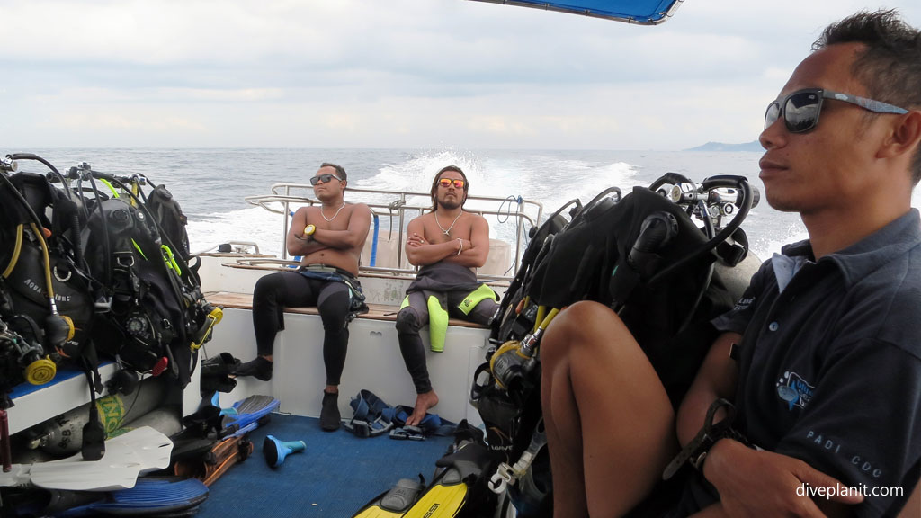 Chillin as we travel between dive sites diving with Blue Season Bali with Blue Season Bali at Bali Indonesia by Diveplanit