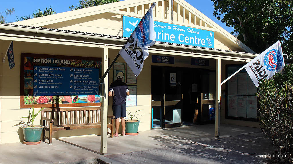Marine Centre at the resort with Heron Island Dive Shop diving Heron Island Diveplanit 1510