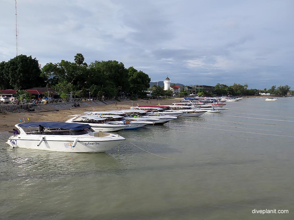 Boats on the beach at Ao Chalong diving with Sea Bees diving. Scuba holiday travel planning for Thailand - where, who and how