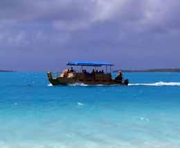 Big day boat at aitutaki lagoon diving cook islands feature