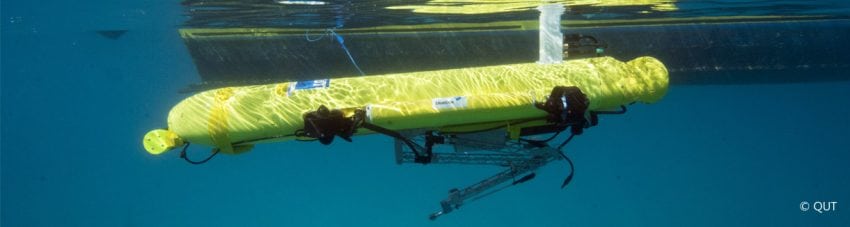 Cotsbot below boat in the war against crown of thorns seastar diveplanit blog banner