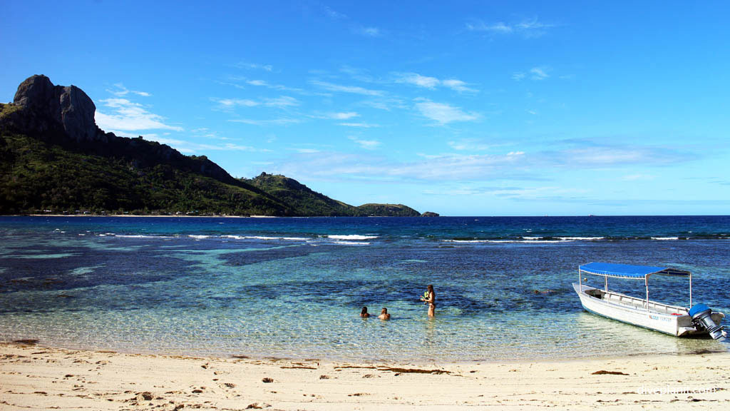 Yasawa Islands diving: Beach scene at Yasawa Islands Fiji Islands by Diveplanit