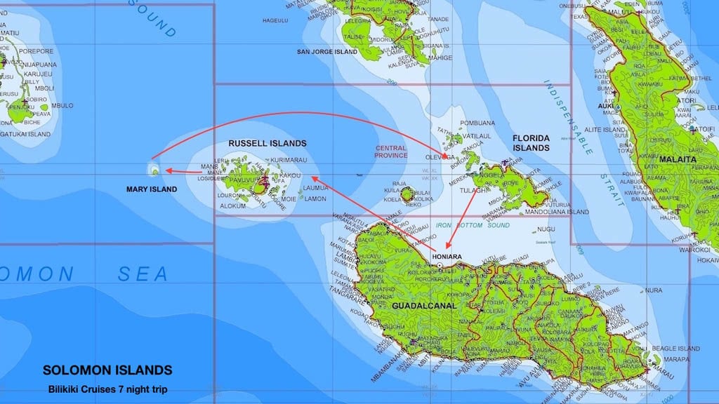 Bilikiki Liveaboard Florida and Russell Islands Solomon Islands-7-night-itinerary