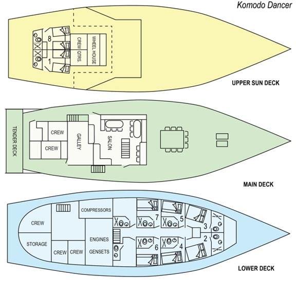 Indo Aggressor Komodo, Bima Bay and Sangeang Island-Indonesia-deck-plan