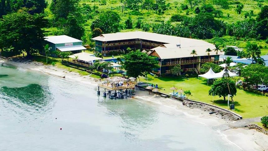 Rabaul kokopo dive at rapopo plantation resort rabaul png aerial