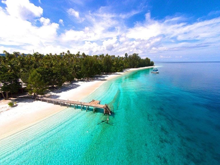 Agusta Eco Resort Agusta Island Raja Ampat Indonesia-aerial-jetty
