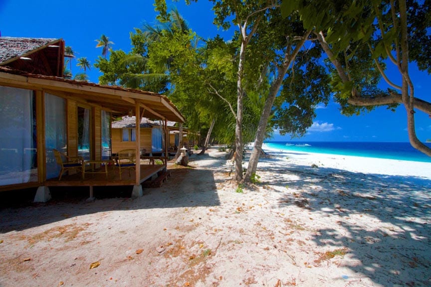 Agusta eco resort agusta island raja ampat indonesia beachfront cabins