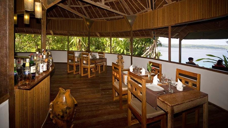 Extra Divers at Nabucco’s Cape Paperu Resort Saparua Island Ambon-Indonesia-Restaurant-view
