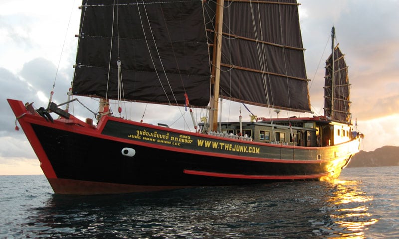 The junk liveaboard similans and northern andaman sea thailand cruising