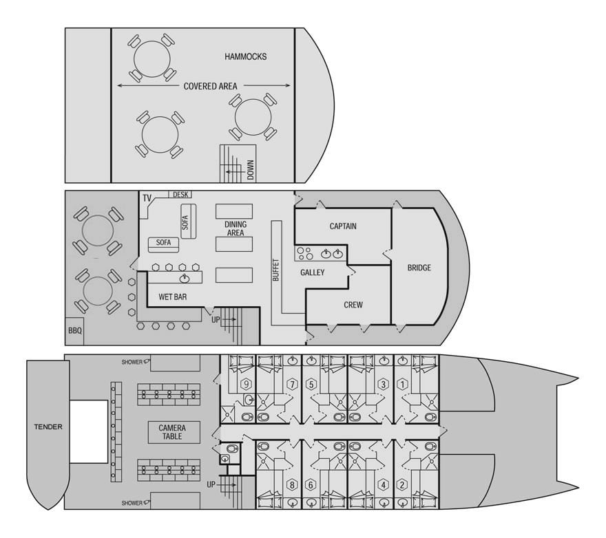 Rock islands aggressor liveaboard koror palau deckplan