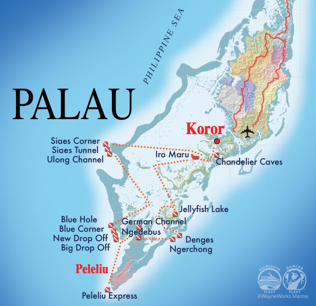 Rock islands aggressor liveaboard koror palau itinerary