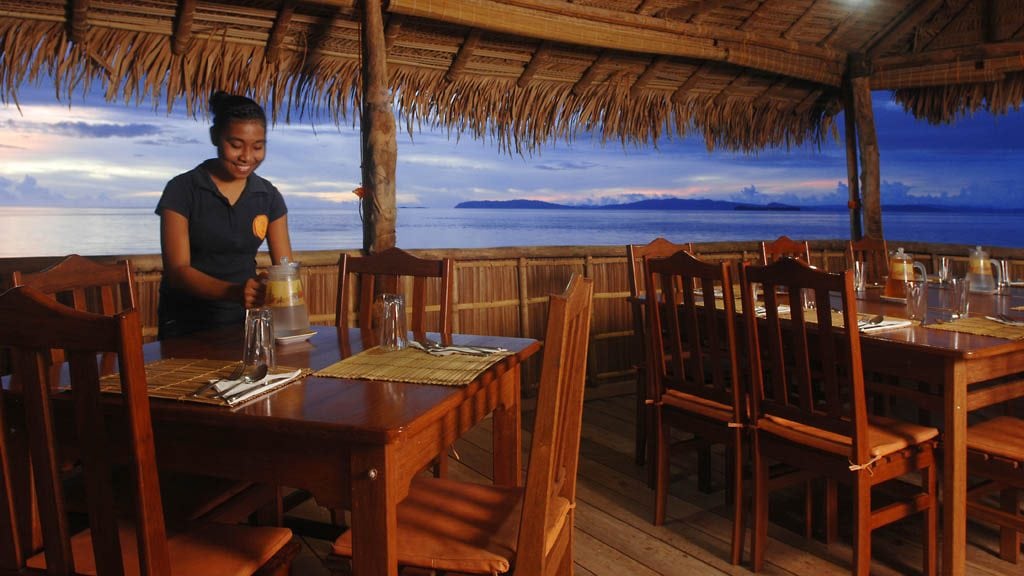 13-Gangga Divers at Papua Paradise Eco Resort Birie Island Raja Ampat dining-room