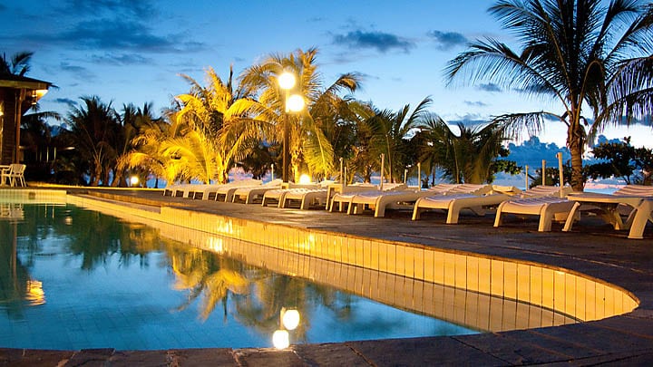 14-Layang Layang Island Resort Sabah Borneo Malaysia pool-side-evening