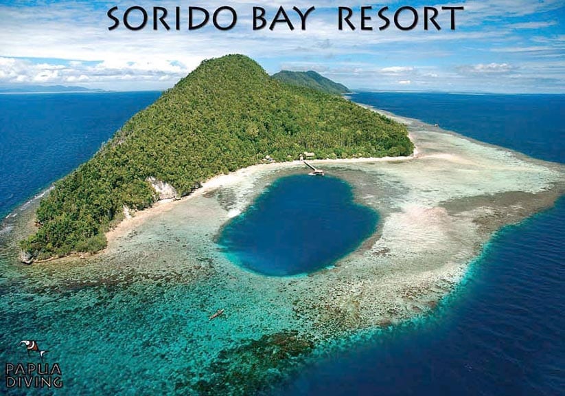 Papua Diving Resorts, Kri Island, Raja Ampat, Indonesia-Sorido-aerial