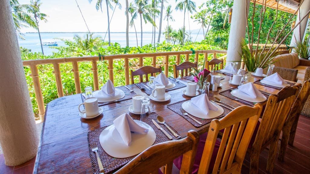 Sea explorers cabilao pura vida beach dive resort calilao bohol philippines dining room view