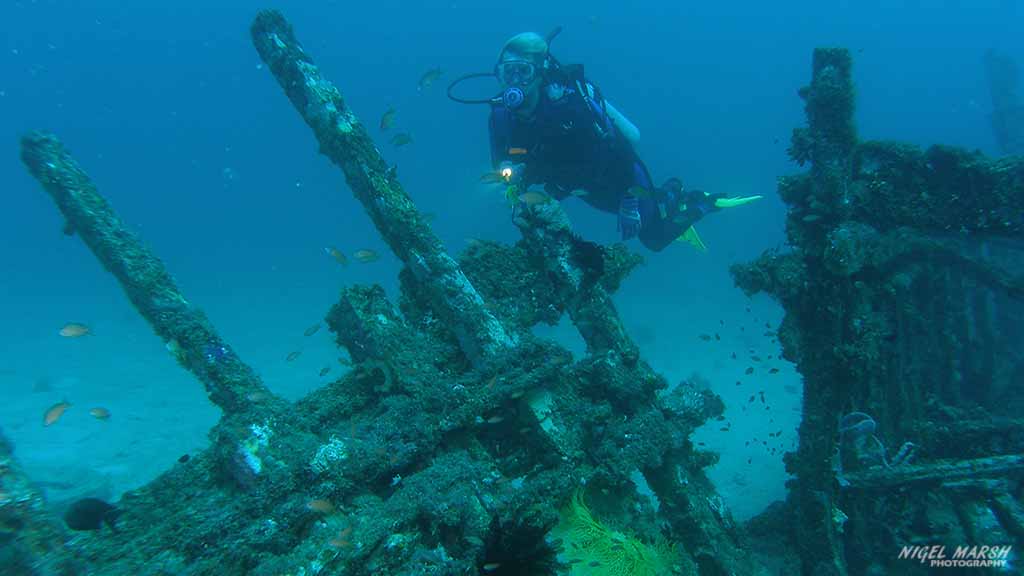 wreck diving sabang wrecks at Puerto Galera The Philippines by Nigel Marsh for Diveplanit