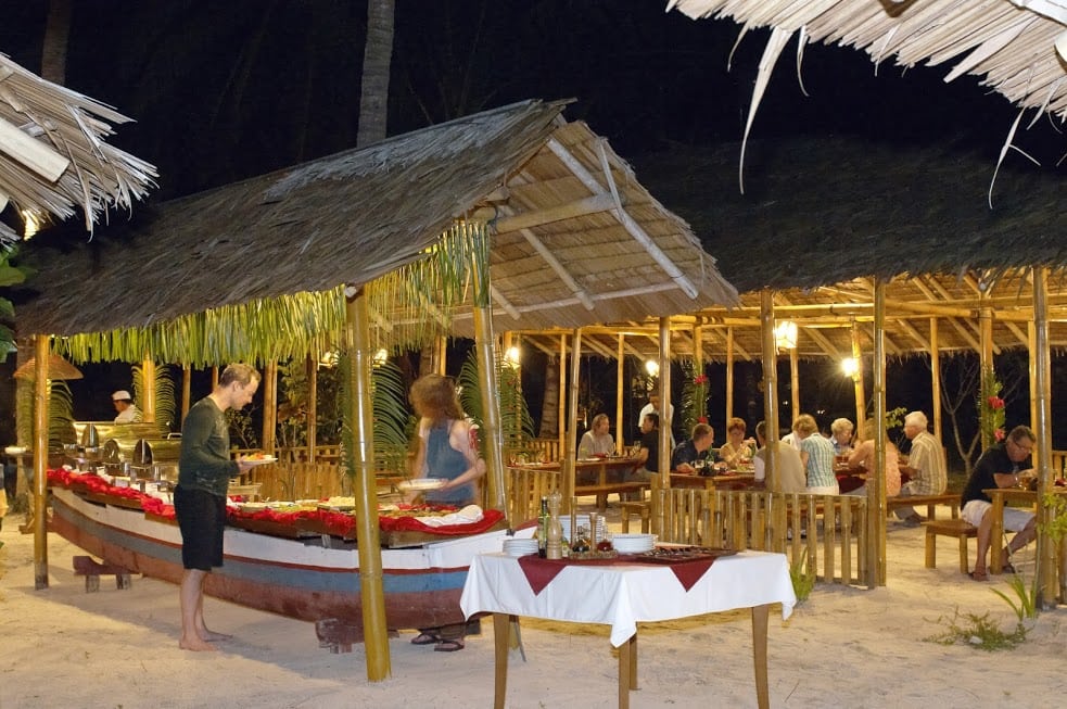 Gangga island resort north sulawesi indonesia dining outside
