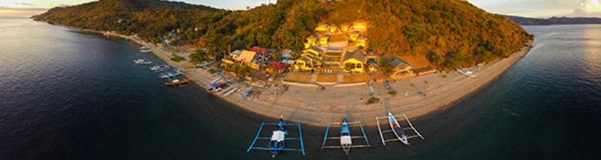 Buceo anilao beach dive resort batangas philippines panorama banner