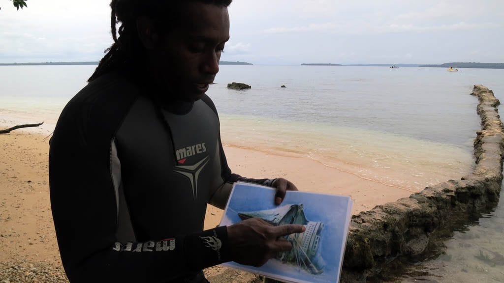 Allan power dive tours santo vanuatu yan explains the layout hero