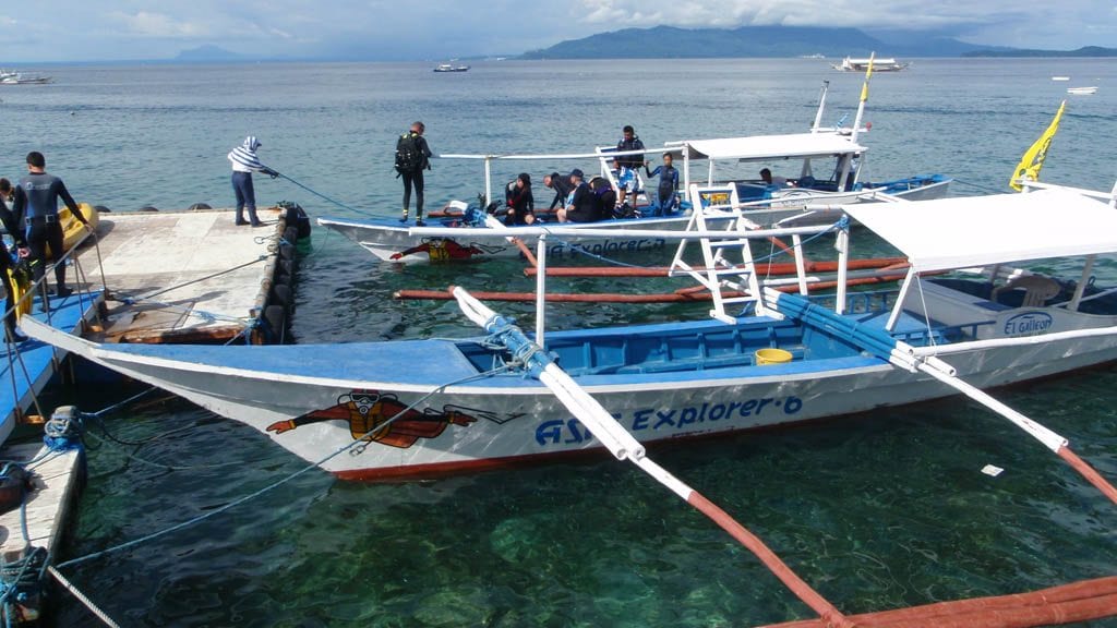 Asia divers at el galleon resort puerto galera mindoro philippines bangka boats hero