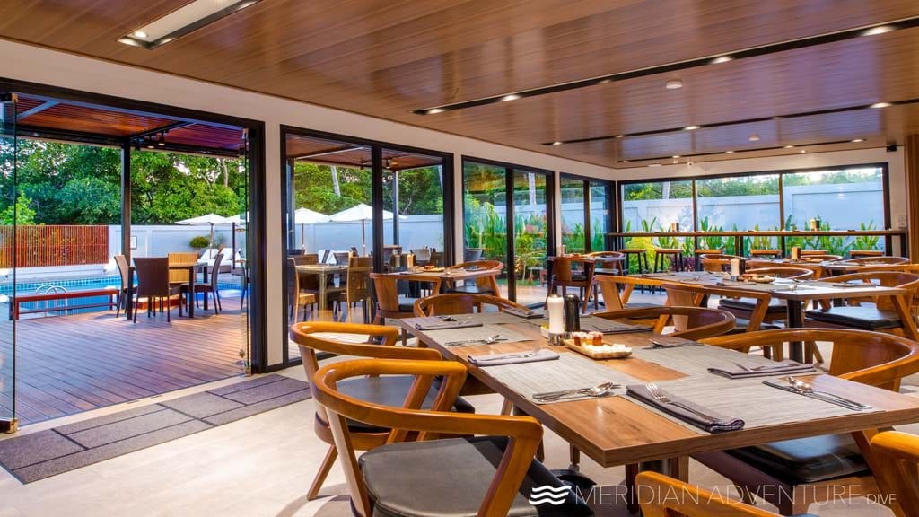 9 Meridian Adventure Dive Resort – Club Med style diving in Raja Ampat Indonesia fusion-restaurant