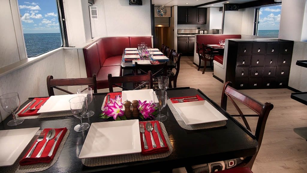 Truk master liveaboard truk dining area