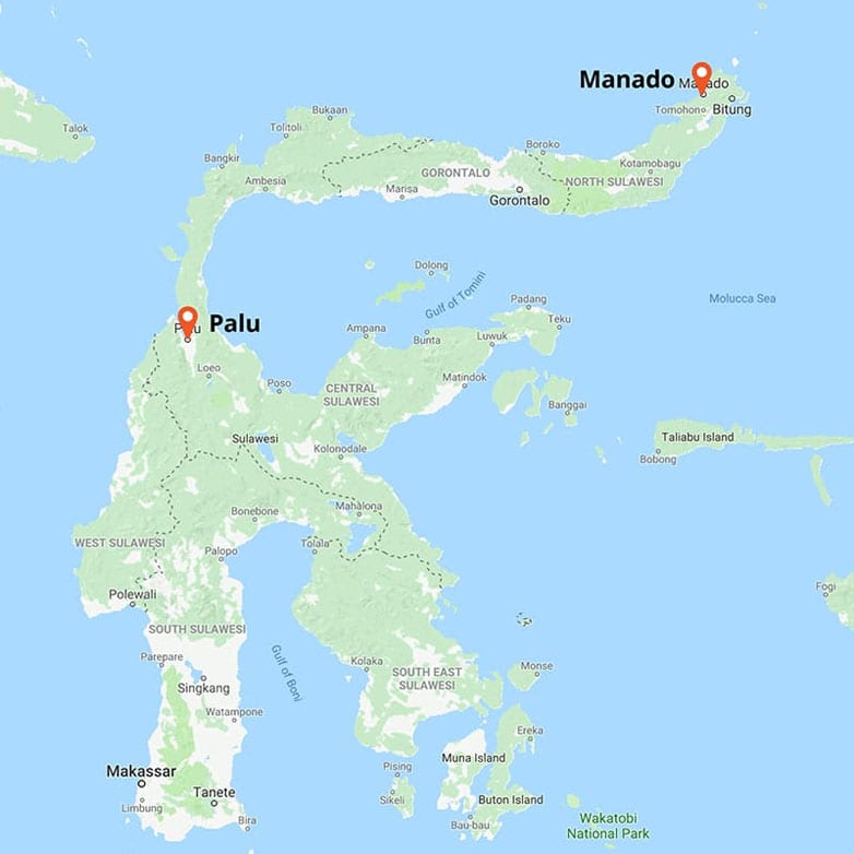 Sulawesi map