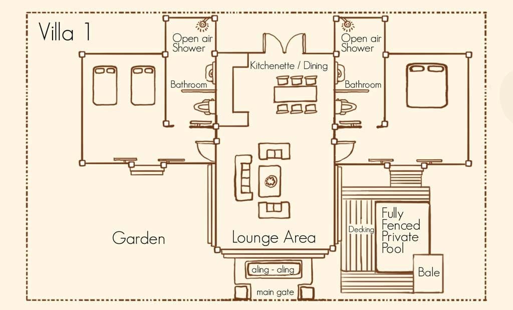 15 Bali Hai Diving Nusa Lembongan Bali IndonesiaVilla floor plan