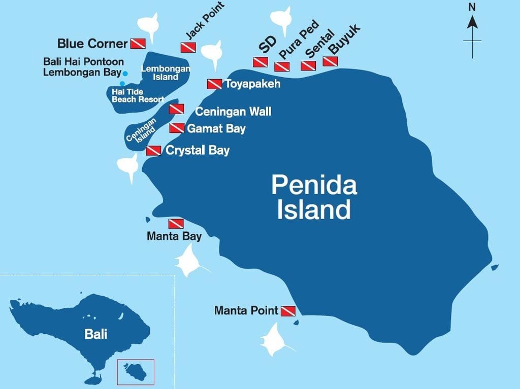 16 Bali Hai Diving Nusa Lembongan Bali Indonesia-Dive Map