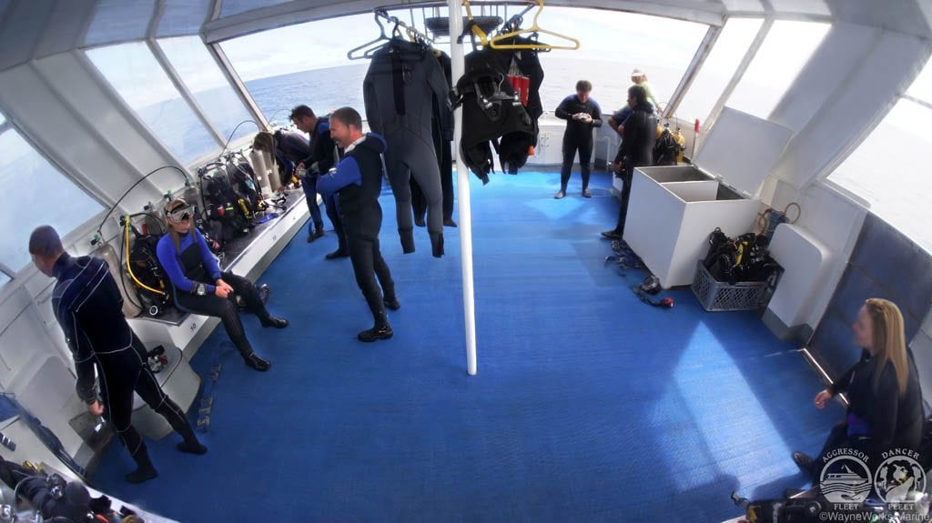 Galapagos aggressor liveaboard galapagos islands dive deck