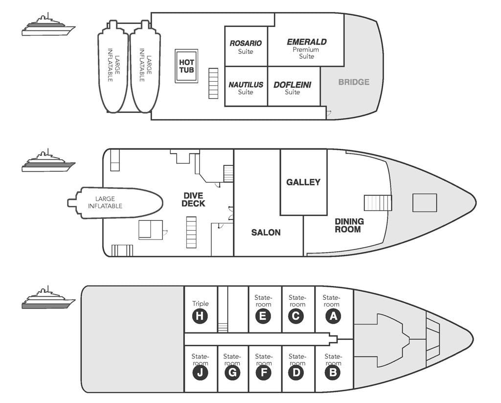 Nautilus Explorer Liveaboard Socorro & Guadalupe Islands Mexico-deckplan