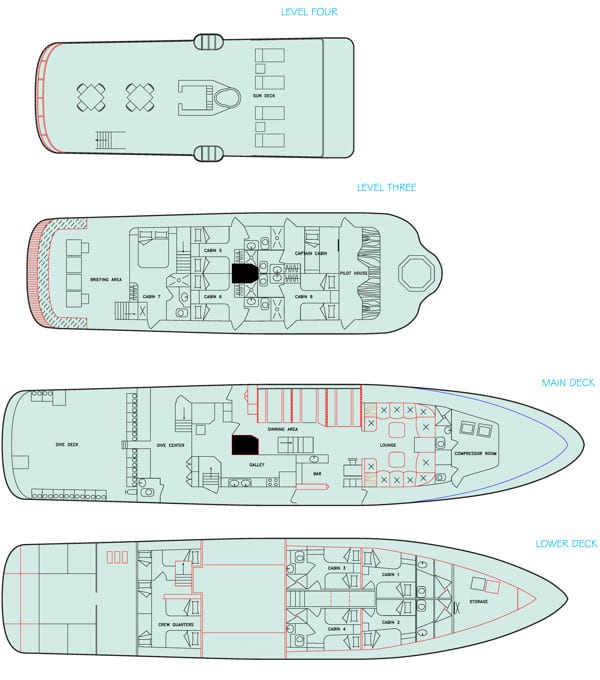 Galapagos aggressor liveaboard galapagos islands cabin layout