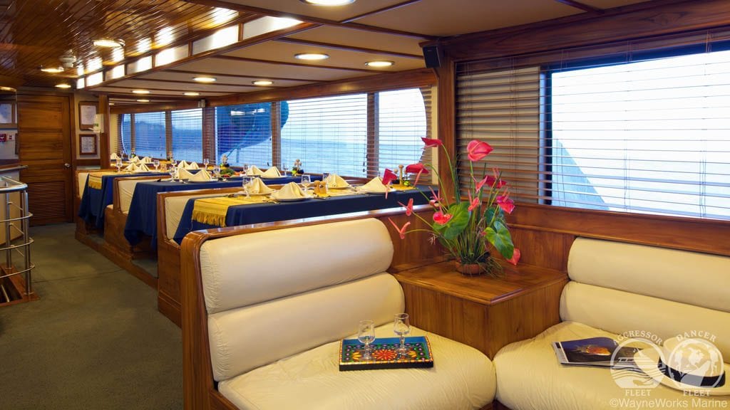 Galapagos aggressor liveaboard galapagos islands interior salon