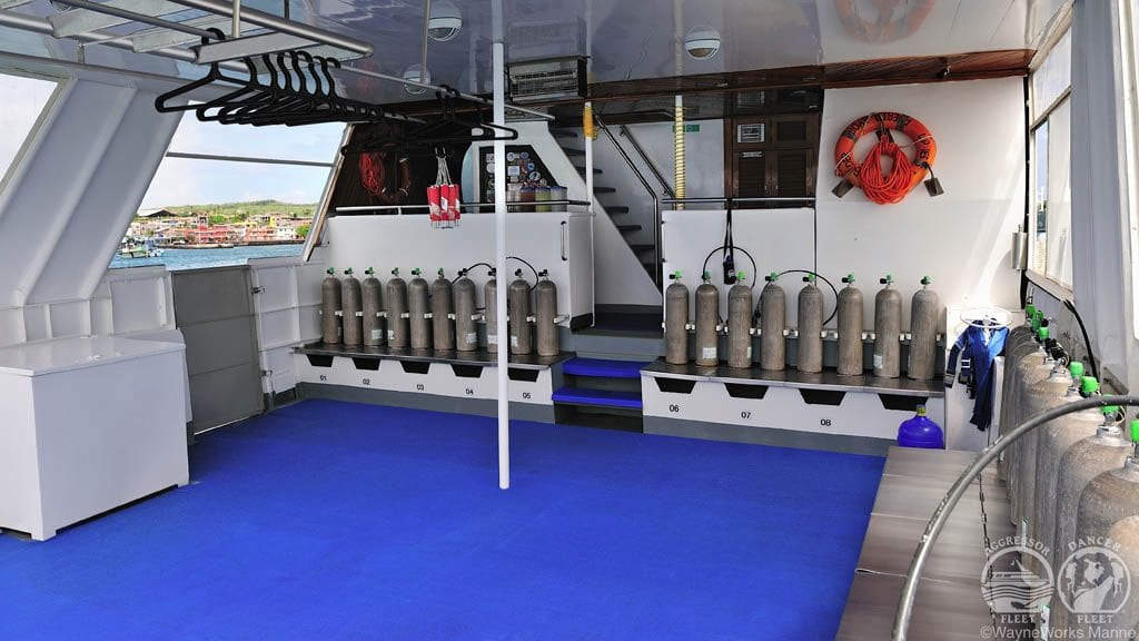 Galapagos aggressor liveaboard galapagos islands dive deck